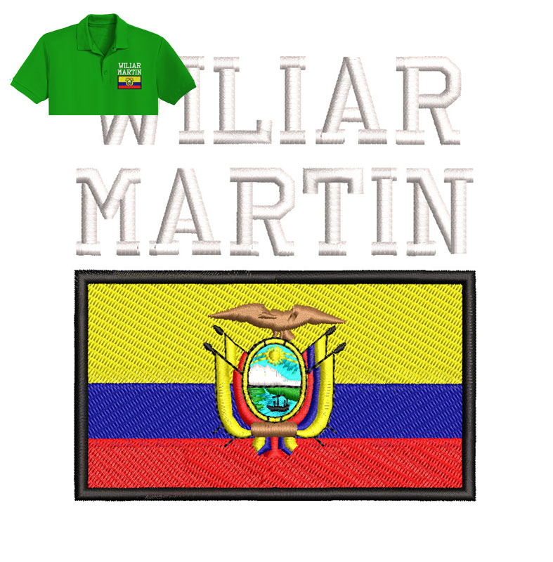 Wiliar Martin Embroidery logo for Polo Shirt.