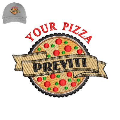 Your Pizza Embroidery logo for Cap.