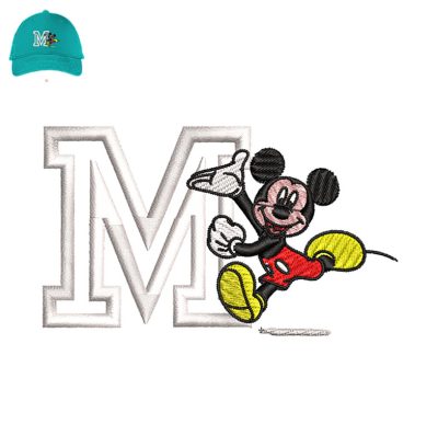 Alfabeto Mickey Embroidery logo for Cap.