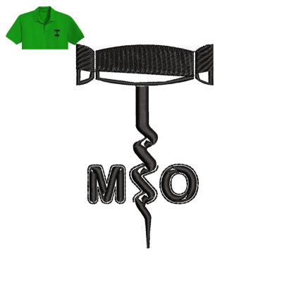 Best MSO Embroidery logo for Polo Shirt.