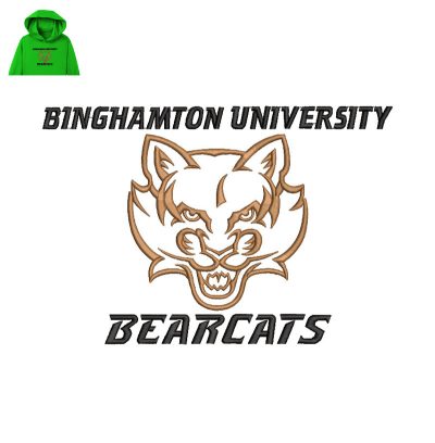 Binghamton University Embroidery logo for Hoodie.
