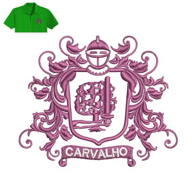 Carvalho Embroidery logo for Polo Shirt.
