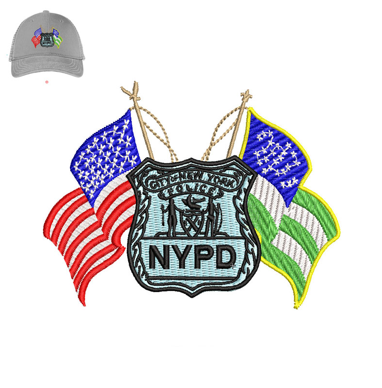 New York police Nypd Embroidery logo for Cap.