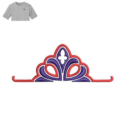 Crown Embroidery logo for T Shirt.