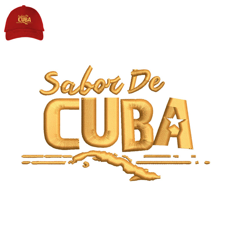 Cuban Restaurant Embroidery logo for Cap.