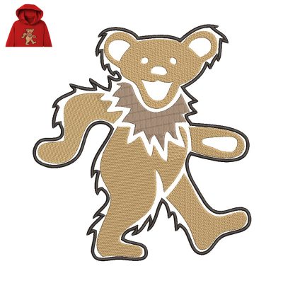 Dancing Bear Embroidery logo for Hoodie.