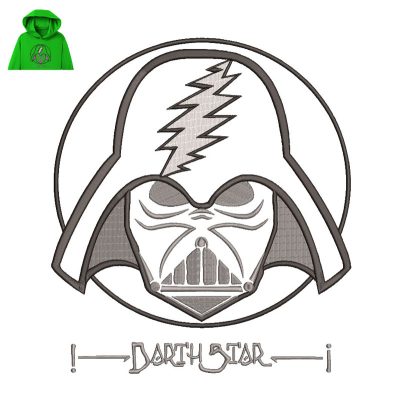 Darth Vader Embroidery logo for Hoodie.