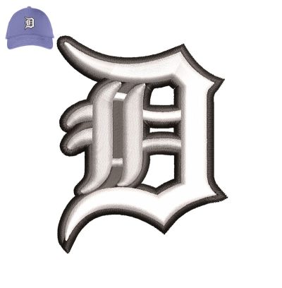 Detroit Tigers 3d puff Embroidery logo for Cap.