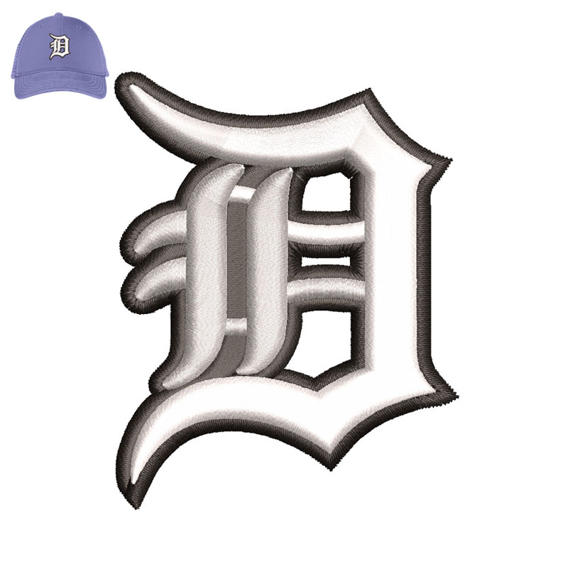 Detroit Tigers 3d puff Embroidery logo, Embroidery Logo Near me