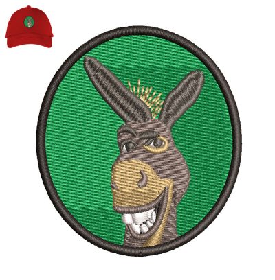 Donkey Head Embroidery logo for Cap.