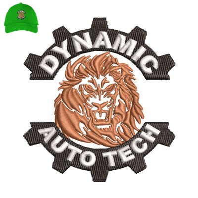 Dynamic Auto Tech Embroidery logo for Cap.
