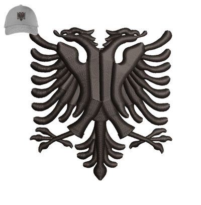 Flag of Albania 3d puff Embroidery logo for Cap.