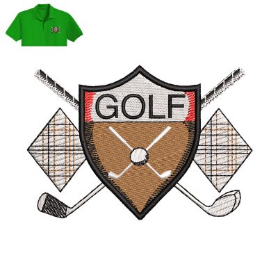 Golp Embroidery logo for polo shirt.