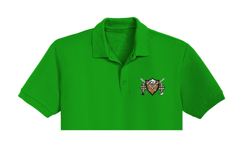 Golp Embroidery logo for polo shirt.