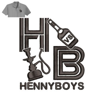 Henny Boys Embroidery logo for Polo Shirt.