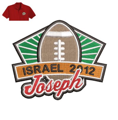 Israel Joseph Embroidery logo for polo shirt.