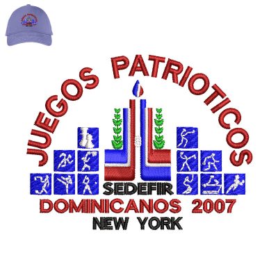 Juegos Patrioticos Embroidery logo for Cap.