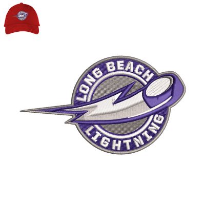 Long Beach Lightning Embroidery logo for Cap.