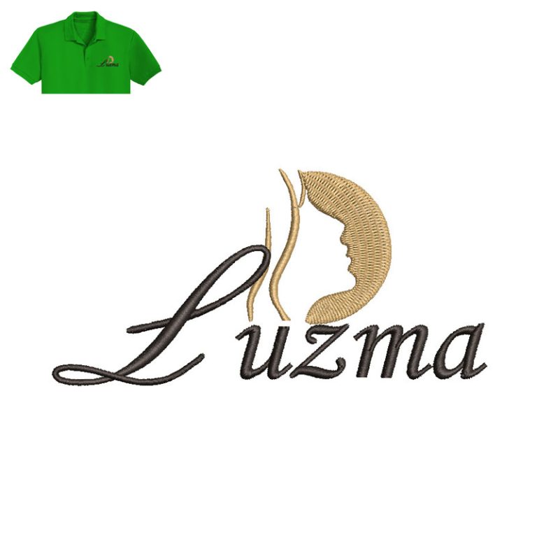 Luzma Embroidery logo Embroidery Logo Near me Embroidery.