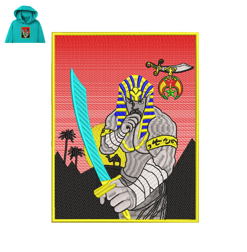 Medina Warrior Embroidery logo for Hoodie.