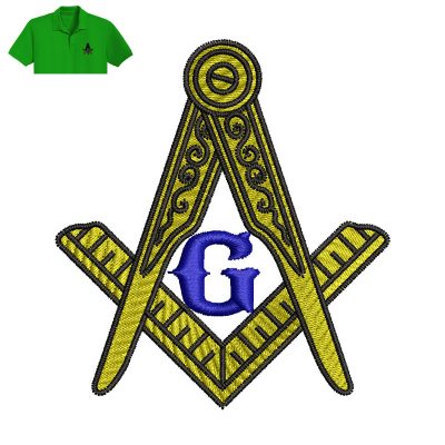 Masonic Embroidery logo for Polo Shirt.