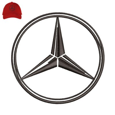 Mercedes Benz Embroidery logo for Cap.