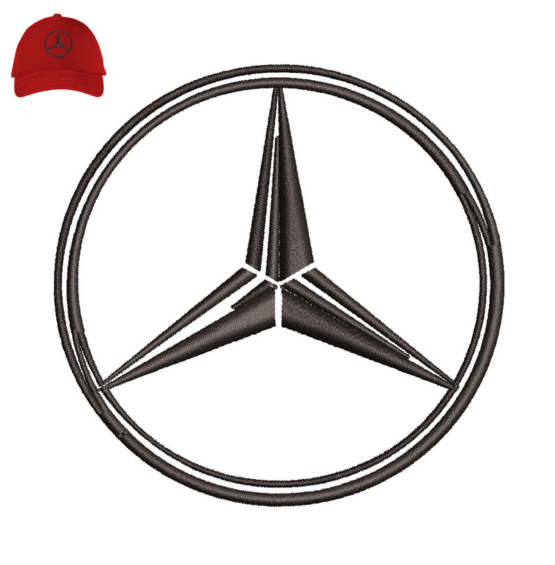 Mercedes Benz Embroidery logo for Cap.