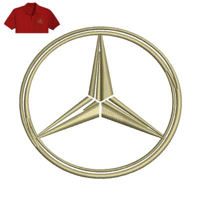 Mercedes Benz Embroidery logo for Polo Shirt.