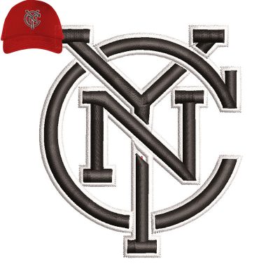 New York City 3d puff Embroidery logo for Cap.