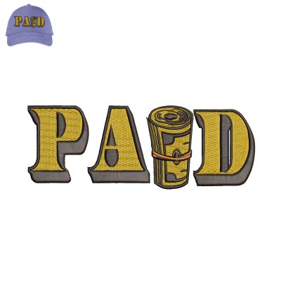 Paid Embroidery logo for Cap.