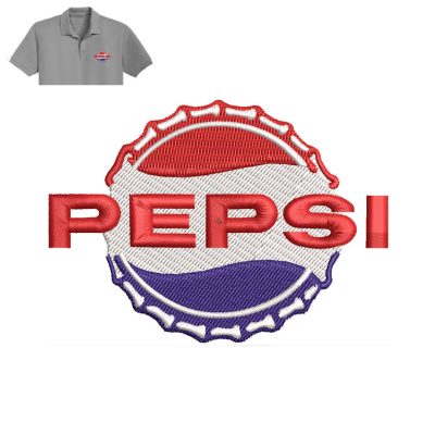 Pepsi Embroidery logo for polo shirt.