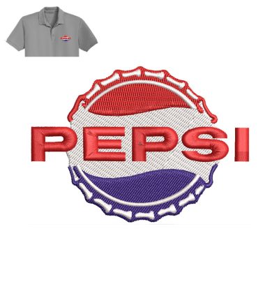 Pepsi Embroidery logo for polo shirt.