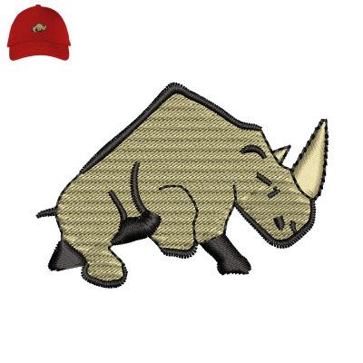 Rinoceronte Embroidery logo for Cap.