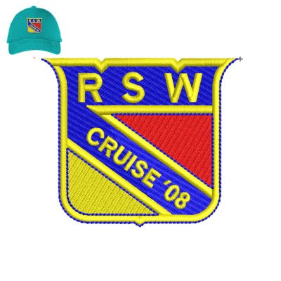 Rsw Cruise Embroidery logo for Cap.