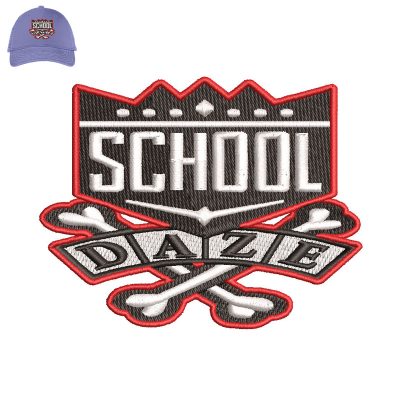 School Daze Embroidery logo for Cap.