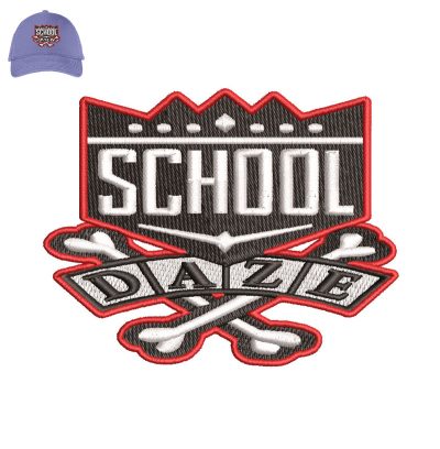 School Daze Embroidery logo for Cap.