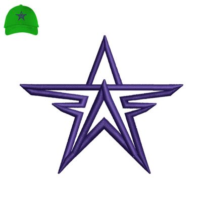 Star 3d puff Embroidery logo for Cap.