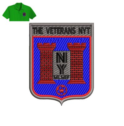 The Veterans NYT Embroidery logo for Polo Shirt.