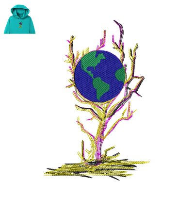 Tree World Embroidery logo for Hoodie.