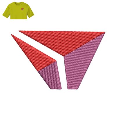 Triangle An Embroidery logo for T Shirt.