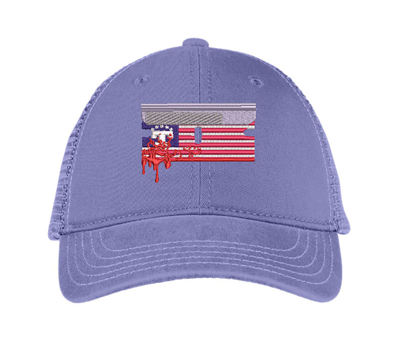 USA Flag Embroidery logo for Cap.
