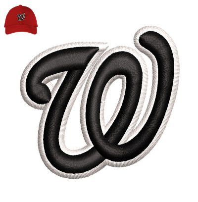 Washington Nationals 3d puff Embroidery logo for Cap.