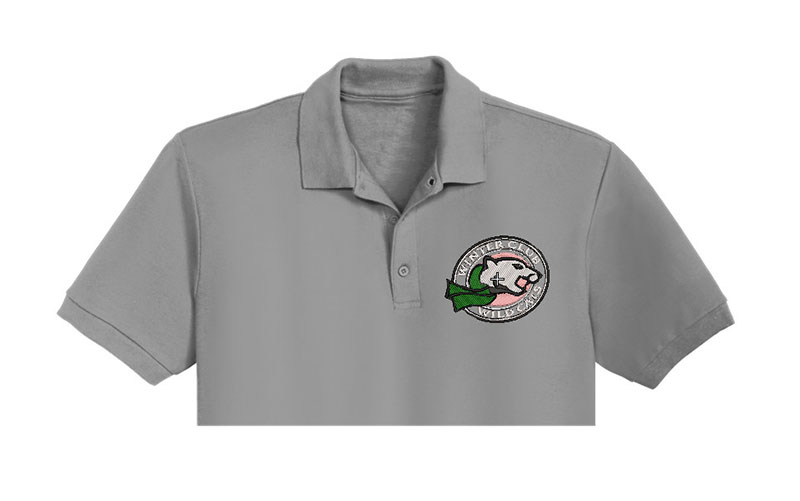 Winter Club Wild Cats Embroidery logo for polo shirt.