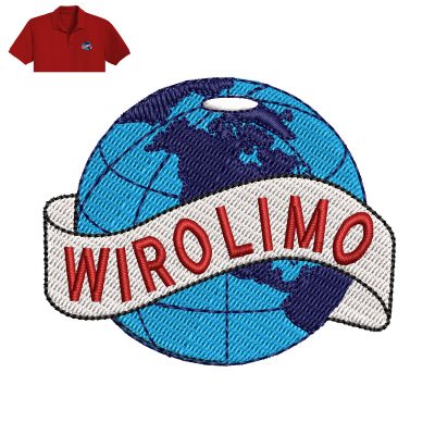 Wirolimo Embroidery logo for Polo Shirt.