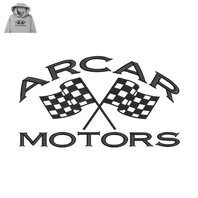 Arcar Motors Embroidery logo for Hoodie.