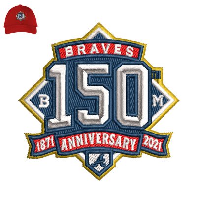 Atlanta Braves Embroidery logo for Cap.