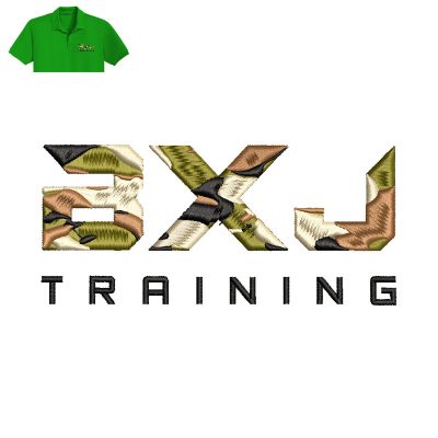 BXJ Training Embroidery logo for Polo Shirt.