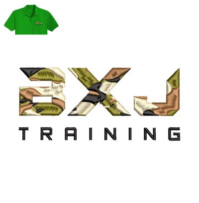 BXJ Training Embroidery logo for Polo Shirt.