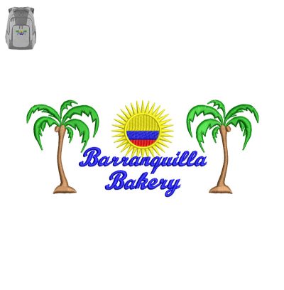 Barranquilla Bakery Embroidery logo for Bag.