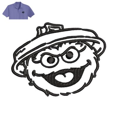 Cartoon Embroidery logo for polo Shirt.